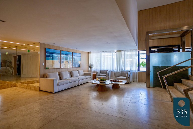 Quarto e sala vista mar em Stella a 400m da praia