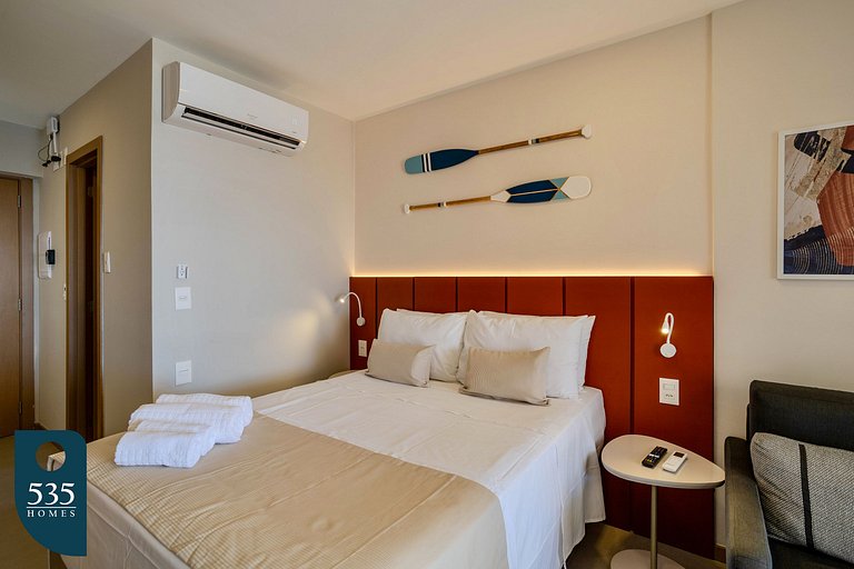 Quarto e sala vista mar a passos da Praia da Barra