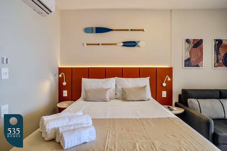 Quarto e sala vista mar a passos da Praia da Barra