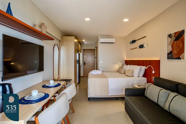 Quarto e sala vista mar a passos da Praia da Barra