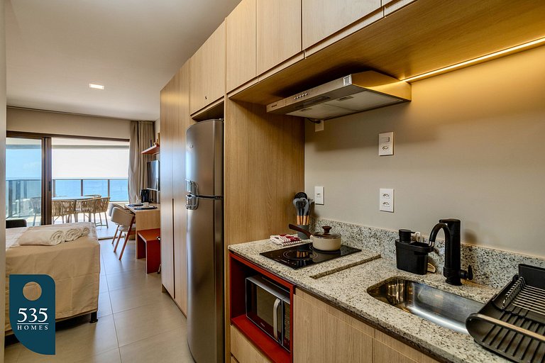 Quarto e sala vista mar a passos da Praia da Barra