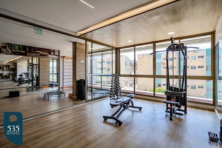 Studio com vista mar na orla do Rio Vermelho