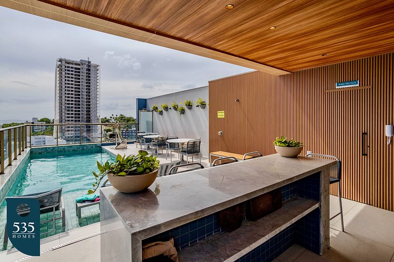 Studio equipado na Barra a 200m do mar