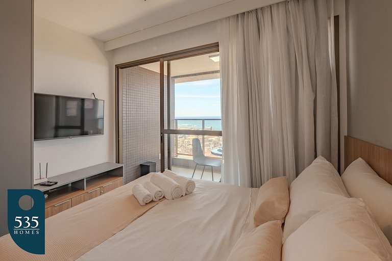 Ocean view from a high floor in Rio Vermelho