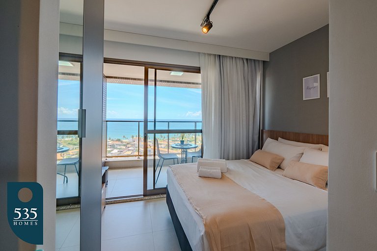 Ocean view from a high floor in Rio Vermelho