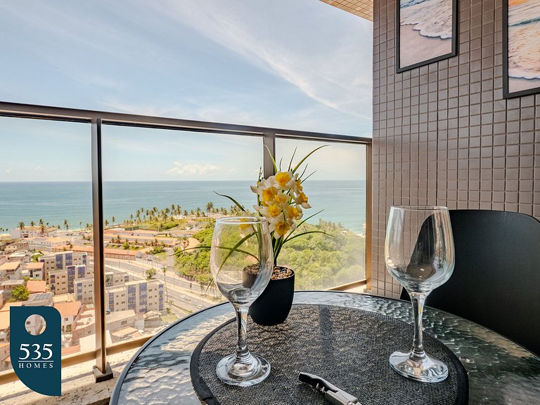 Ocean view from a high floor in Rio Vermelho