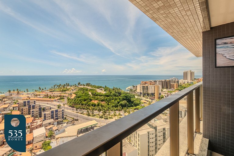 Ocean view from a high floor in Rio Vermelho