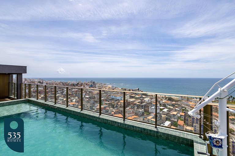 Aproveite a vista mar no alto do Rio Vermelho