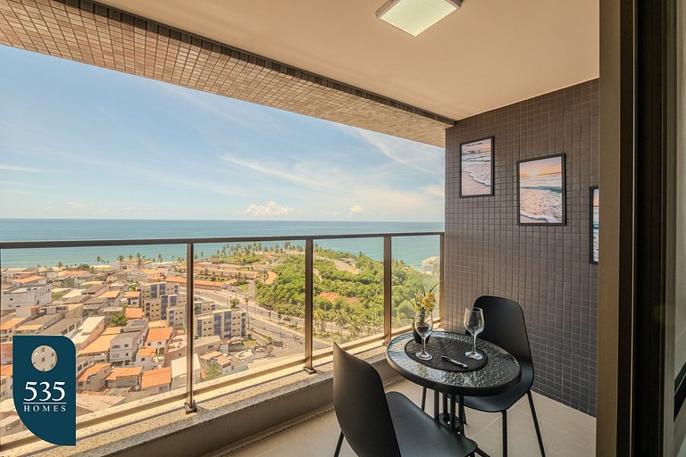 Ocean view from a high floor in Rio Vermelho