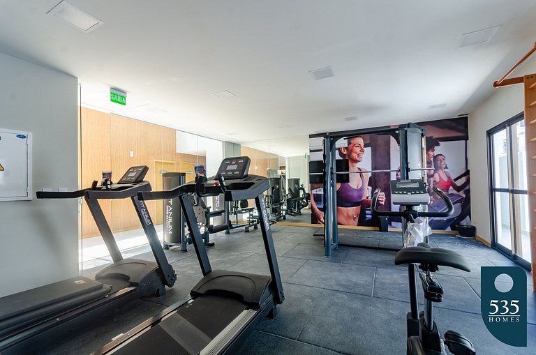 Quarto e sala super equipado na Federação