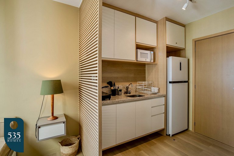 Quarto e sala super equipado na Federação