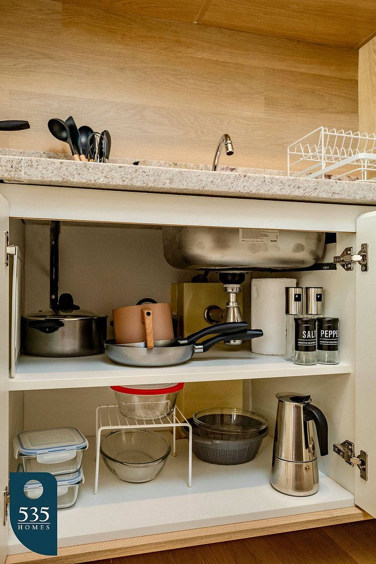 Quarto e sala super equipado na Federação