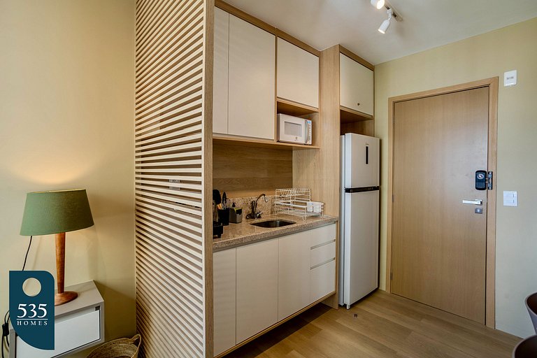 Quarto e sala super equipado na Federação