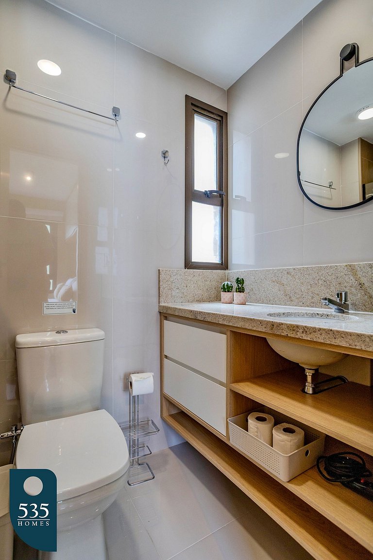 Quarto e sala super equipado na Federação