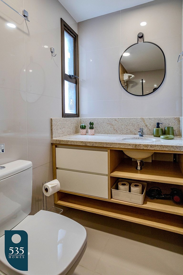 Quarto e sala super equipado na Federação