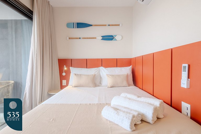 Studio na Barra com vista para o carnaval