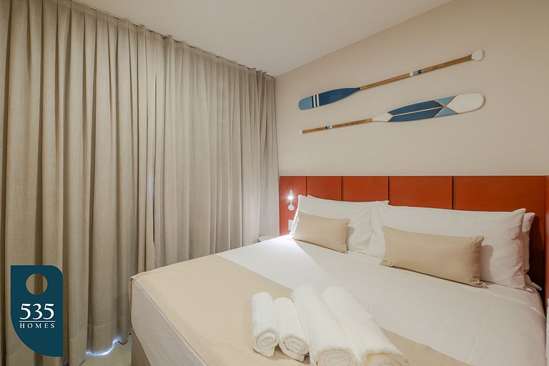 Studio na Barra com vista para o carnaval