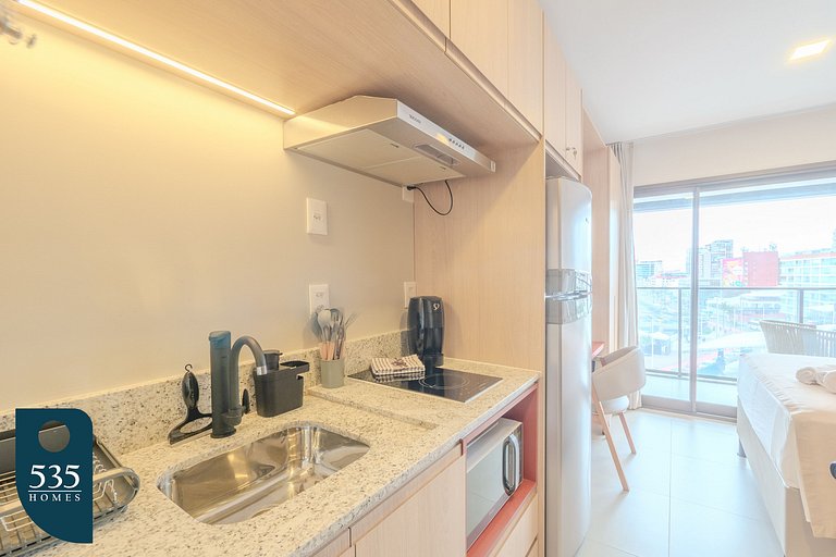 Studio na Barra com vista para o carnaval