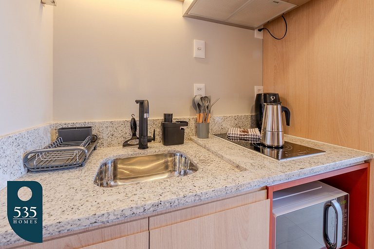 Studio na Barra com vista para o carnaval