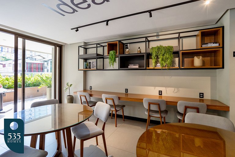 Studio na Barra com vista para o carnaval