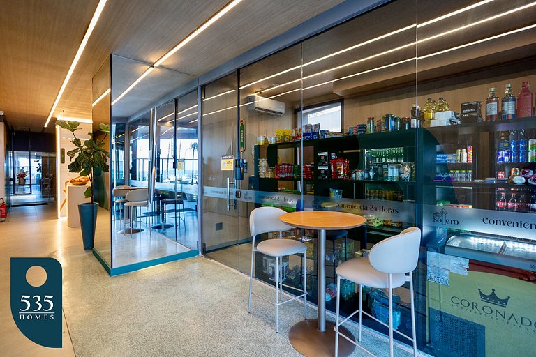 Desperte na Barra com vista ampla para a praia