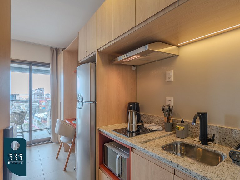 Studio novo em localização privilegiada na Barra