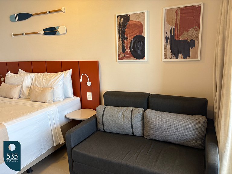 Acorde com vista para o mar e farol da barra