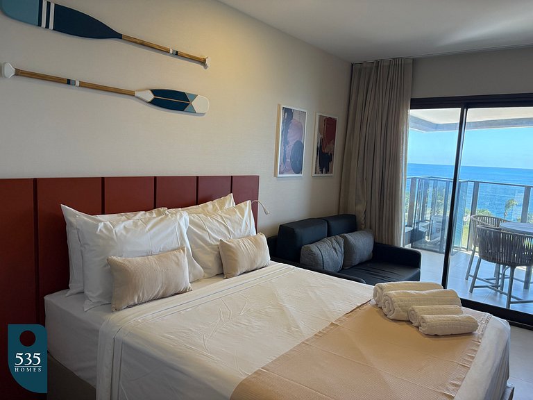 Wake up to a view of the sea and the lighthouse