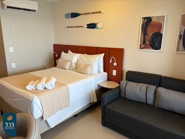 Acorde com vista para o mar e farol da barra