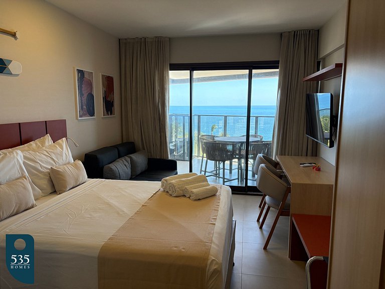 Wake up to a view of the sea and the lighthouse