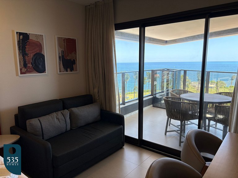 Acorde com vista para o mar e farol da barra