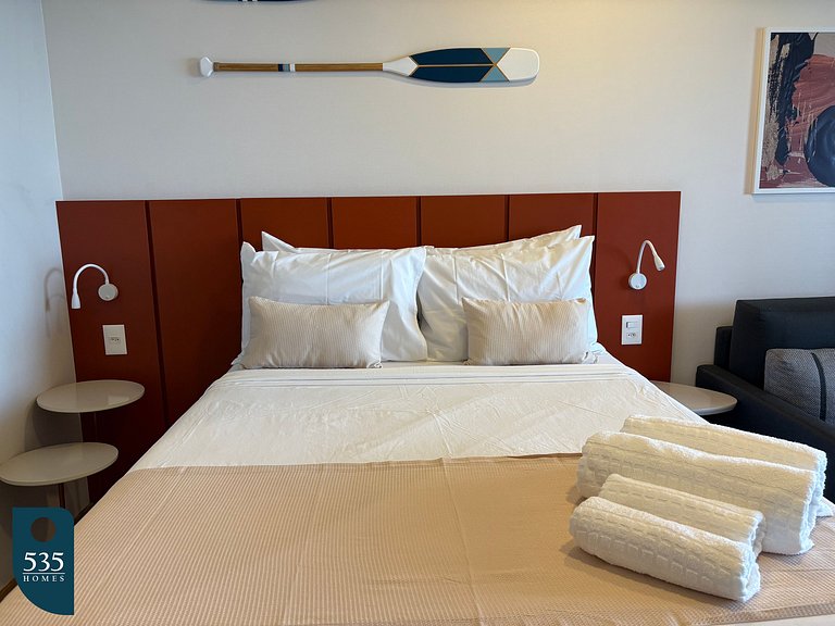 Wake up to a view of the sea and the lighthouse