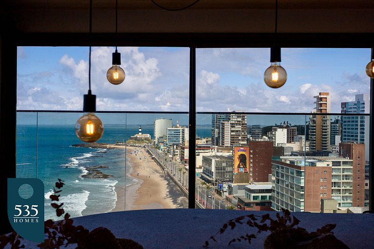 Wake up to a view of the sea and the lighthouse