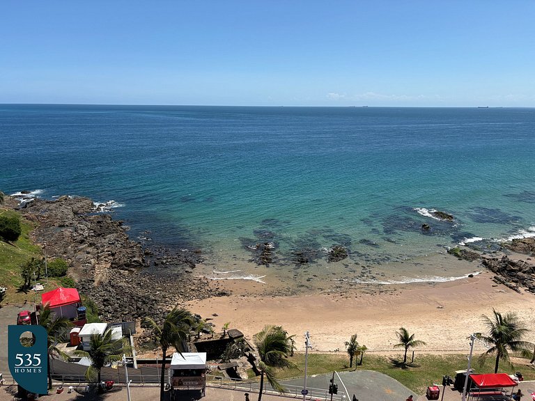 Orla e Carnaval vistos de andar alto na Barra