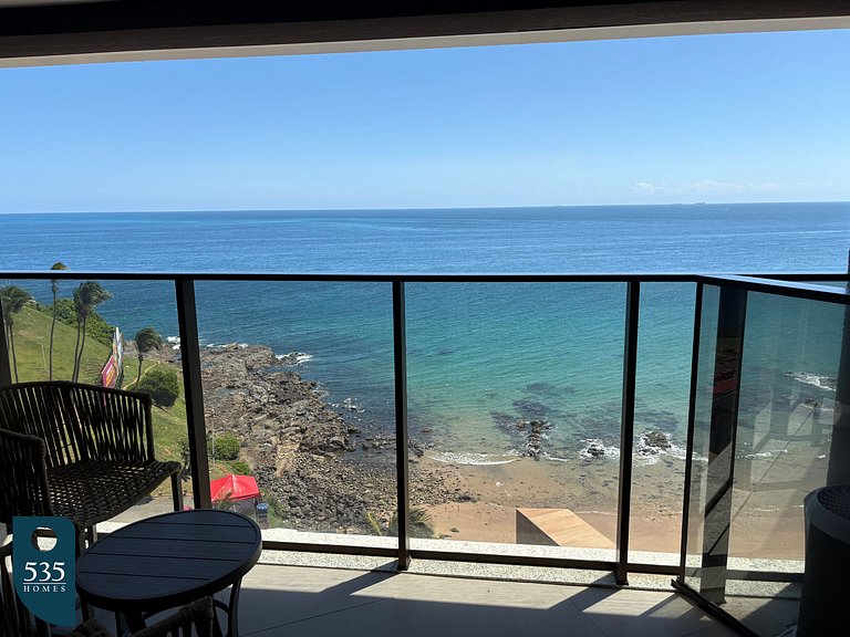 Seu espaço na Barra com vista de cima para a orla