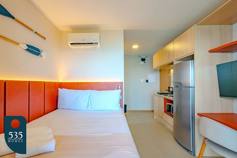 Vista mar na Barra em frente ao morro do Cristo