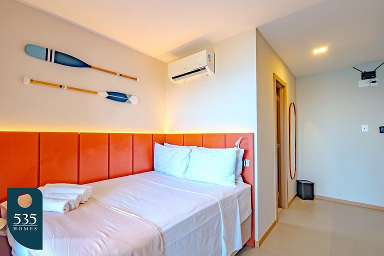 Vista mar na Barra em frente ao morro do Cristo