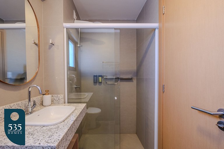 Vista mar na Barra em frente ao morro do Cristo