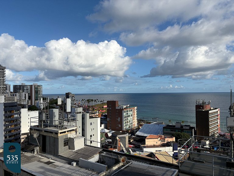 Aproveite a vista mar do 11º andar a 200m do mar