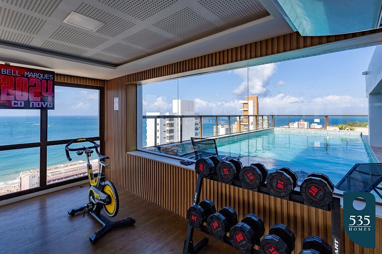 Enjoy sea view from 11th floor 200m from the beach