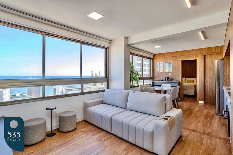 2 suites on a high floor in Barra with ocean view