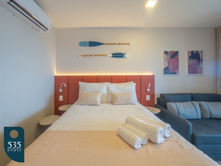 Direct view of Morro do Cristo and the sea