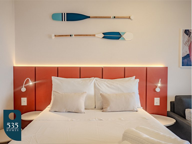 Direct view of Morro do Cristo and the sea