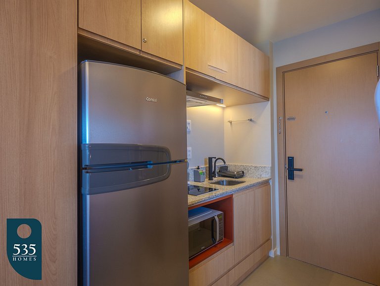 Vista direta para o Morro do Cristo e o mar