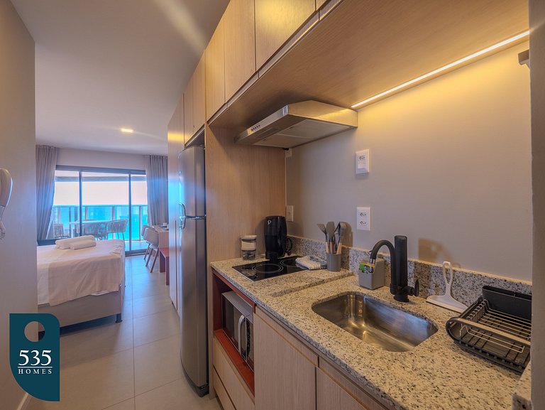 Direct view of Morro do Cristo and the sea