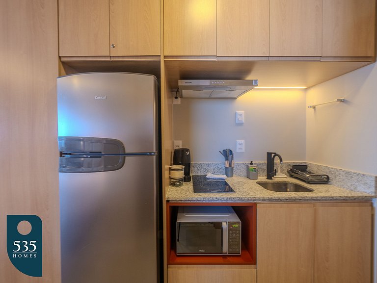 Vista direta para o Morro do Cristo e o mar