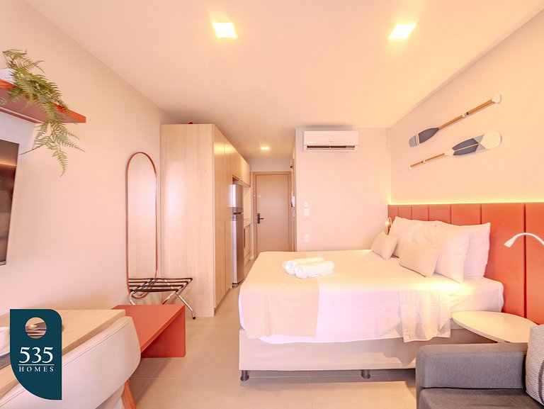 Direct view of Morro do Cristo and the sea