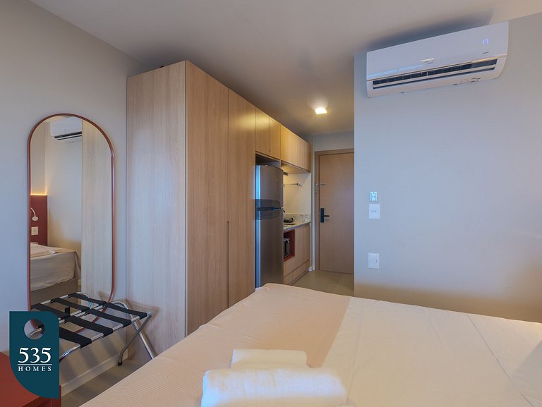 Vista direta para o Morro do Cristo e o mar