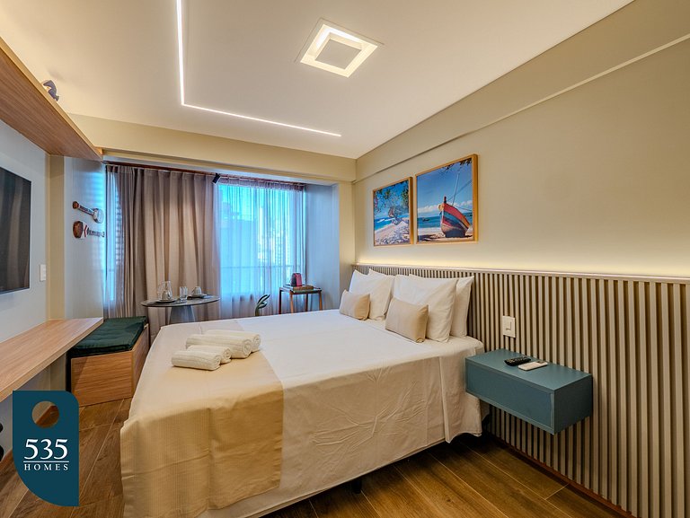 Apartamento com linda decoração no Único Barra