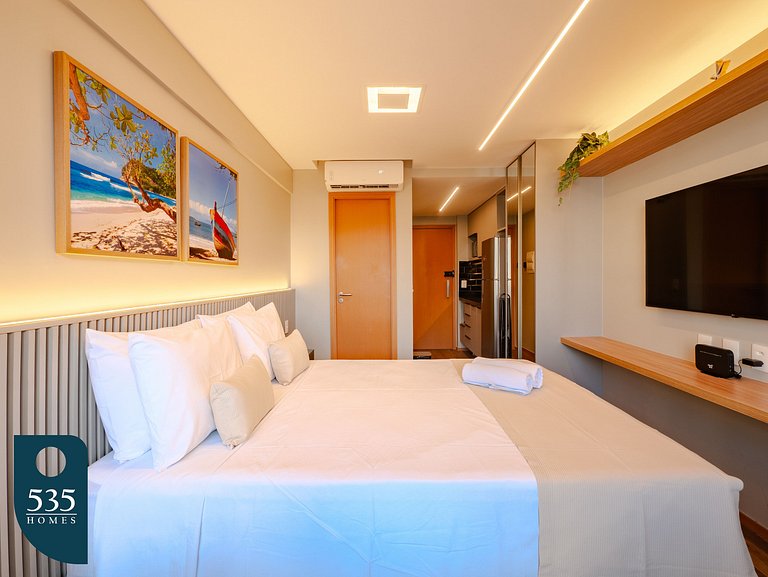 Apartamento com linda decoração no Único Barra